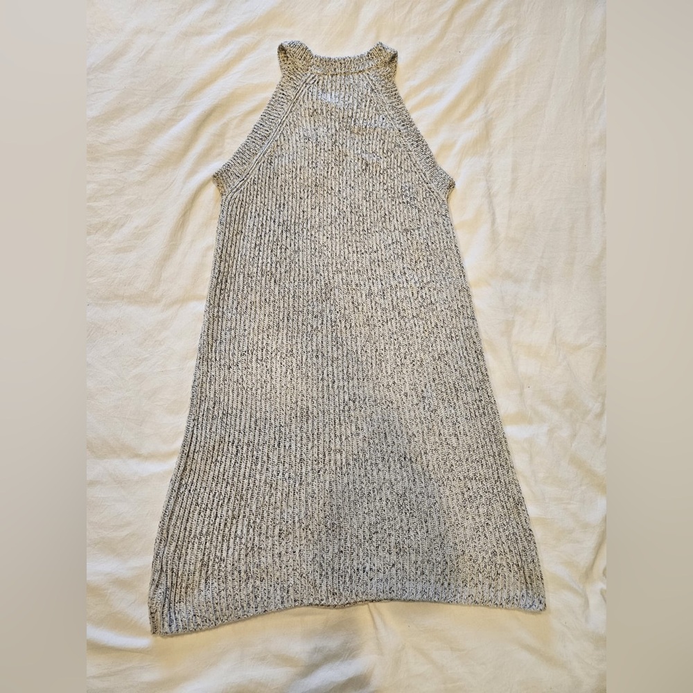Gray Knit Sweater Dress - Picture 2 of 2